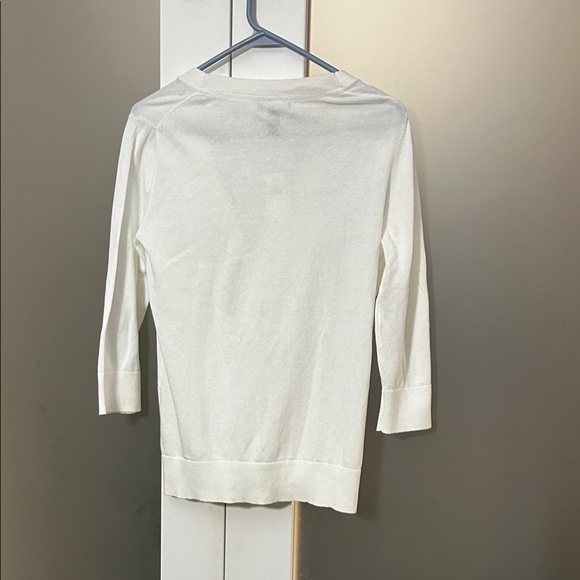 GAP Women's White Cardigan Sweater Wardrobe Staple 3/4 Sleeves - Picture 3 of 6